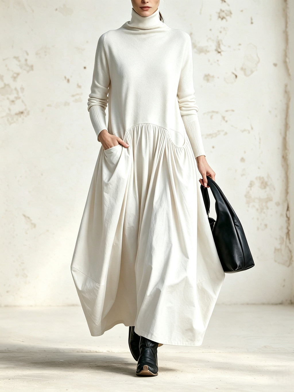 Monroe | Maxivestido Elegante de Cuello Alto