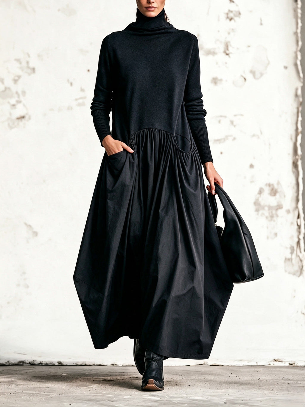 Monroe | Maxivestido Elegante de Cuello Alto