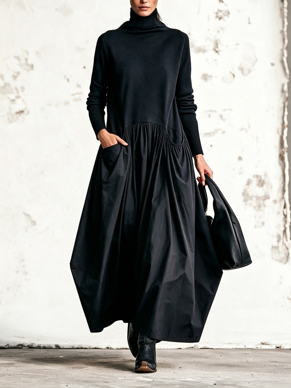 Monroe | Maxivestido Elegante de Cuello Alto