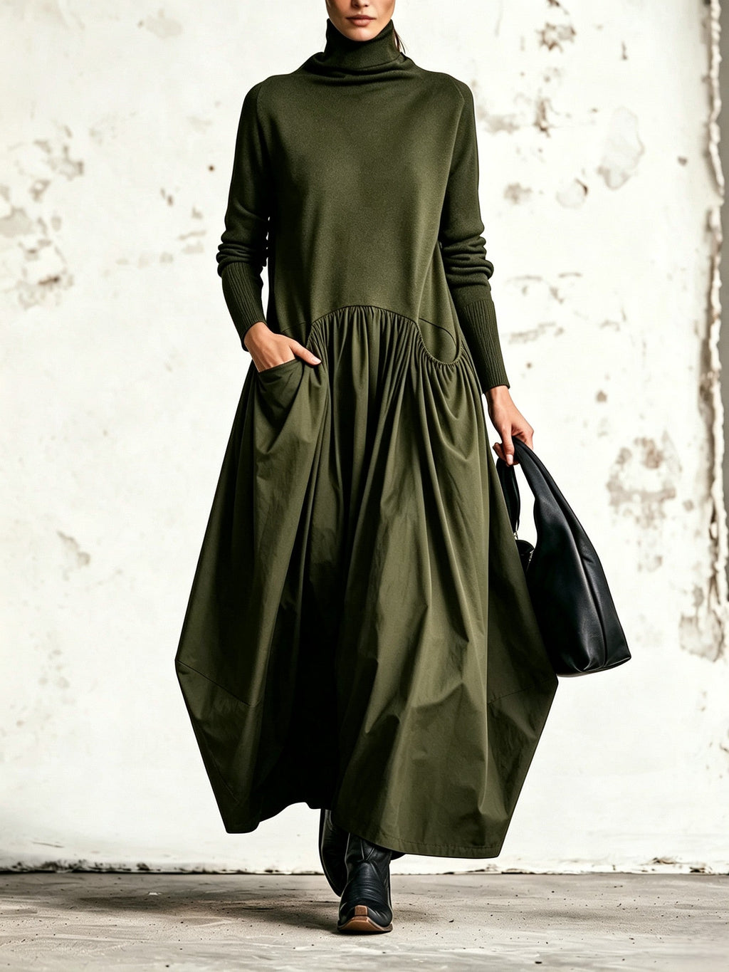 Monroe | Maxivestido Elegante de Cuello Alto