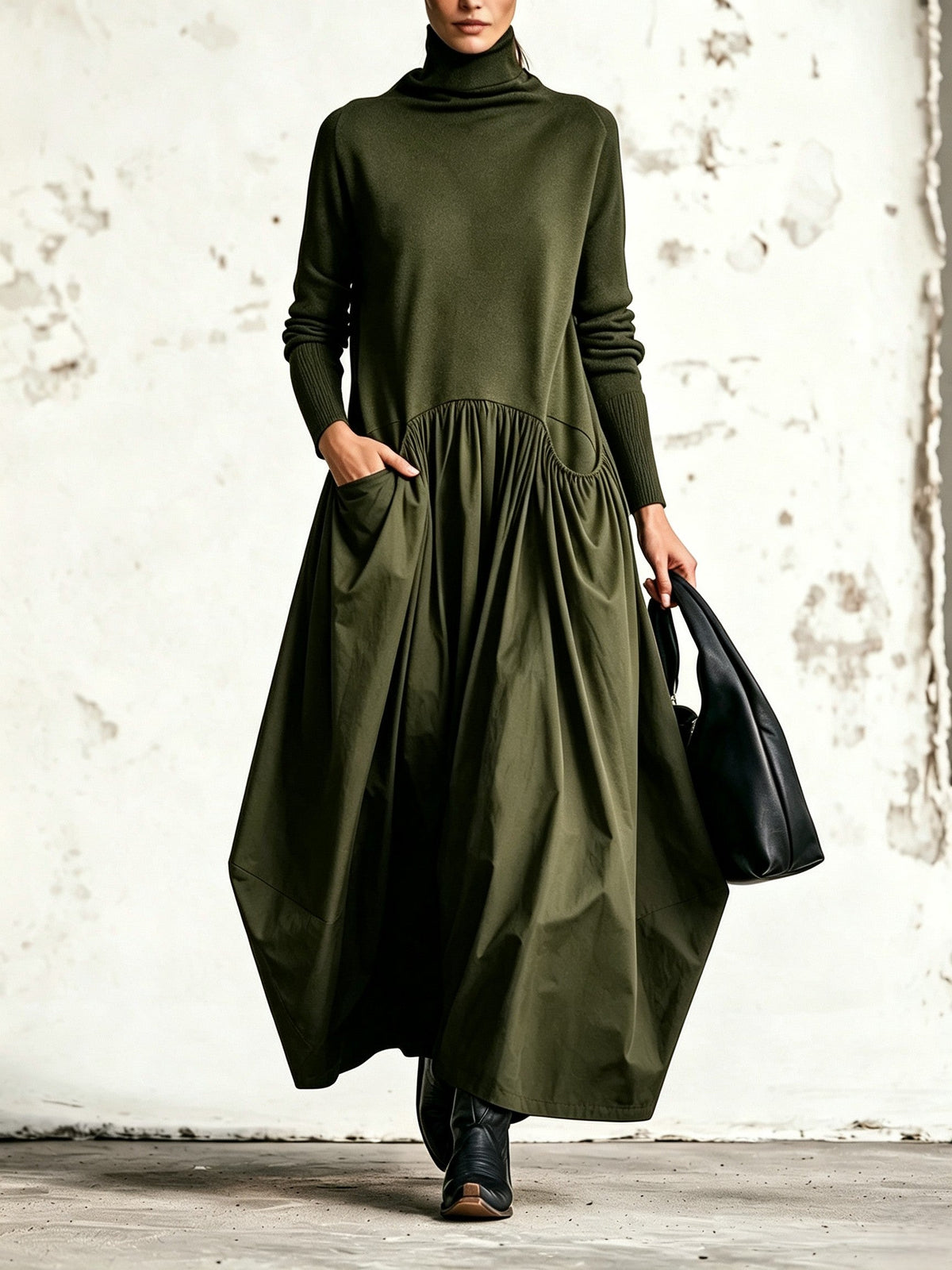 Monroe | Maxivestido Elegante de Cuello Alto