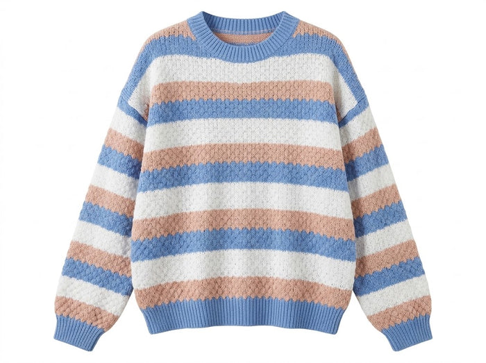 NADIA | SUÉTER OVERSIZED A RAYAS