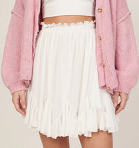 Falda Glam con volantes y cintura elástica