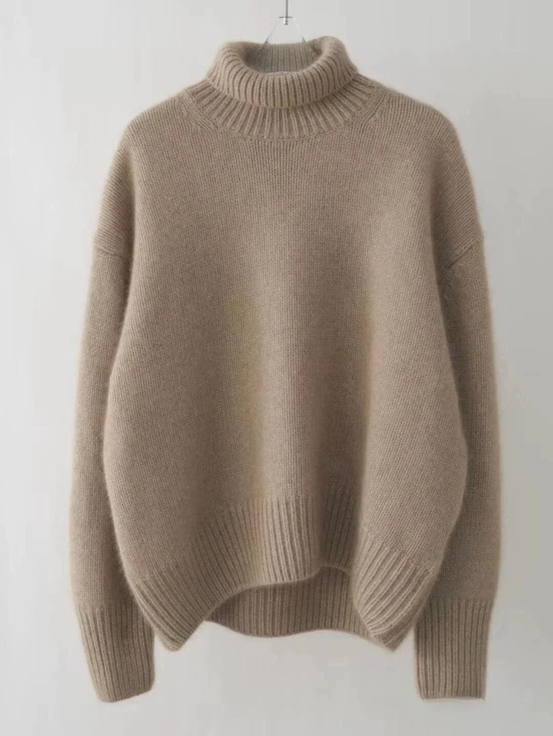 Maria™ | Suéter Casual de Cuello Alto - Gris - S