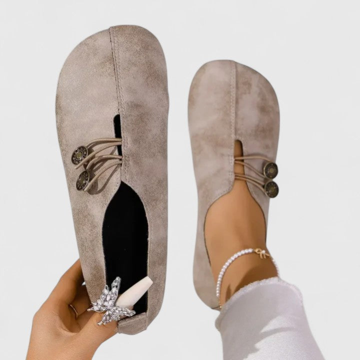 Caterina | Mocasines Elegantes para Mujer - Café Claro - 35