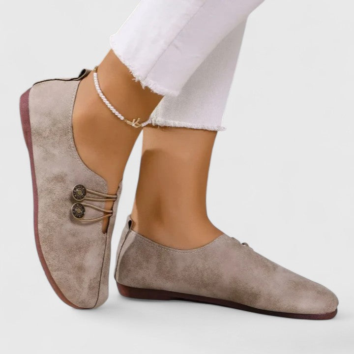 Caterina | Mocasines Elegantes para Mujer - Café Claro - 39
