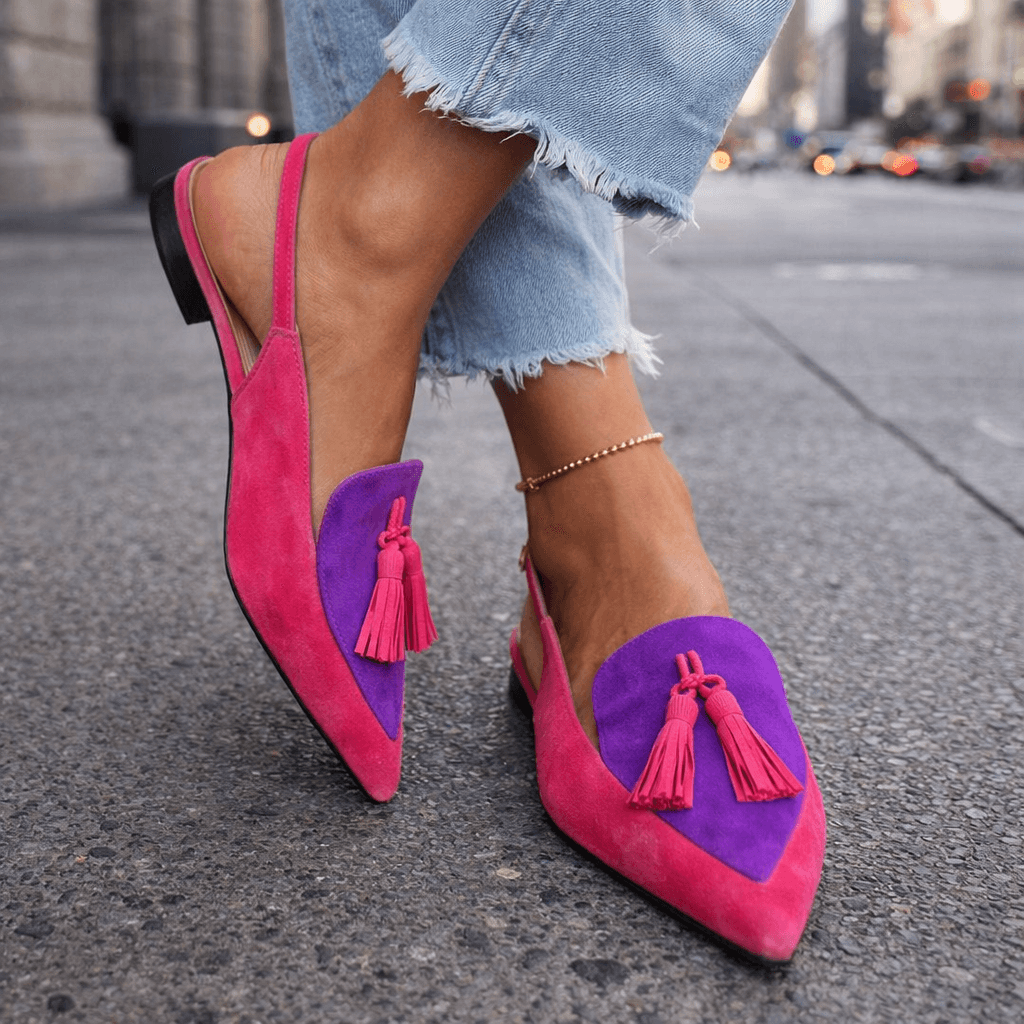 Elena | Sandalias para Mujer con Correas y Flecos - Naranja y Leopardo - 38