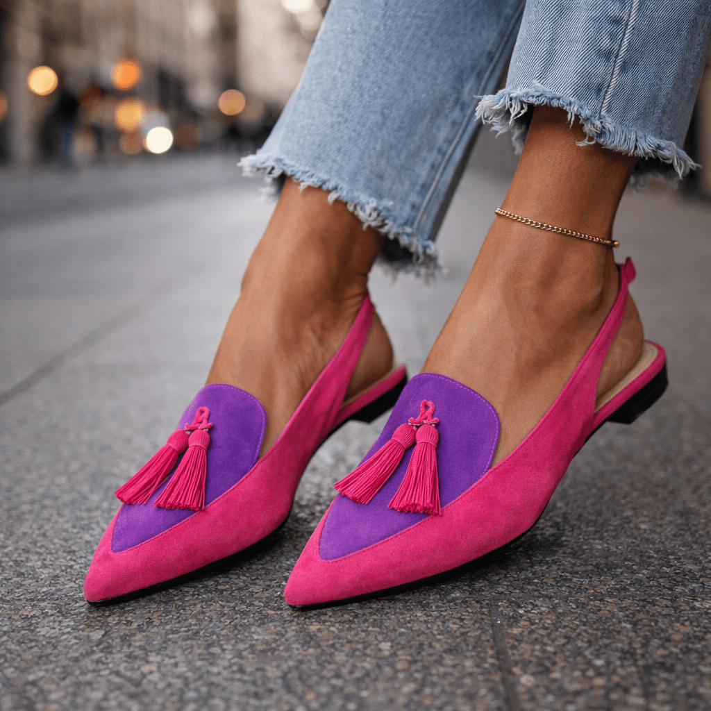 Elena | Sandalias para Mujer con Correas y Flecos - Naranja y Leopardo - 40