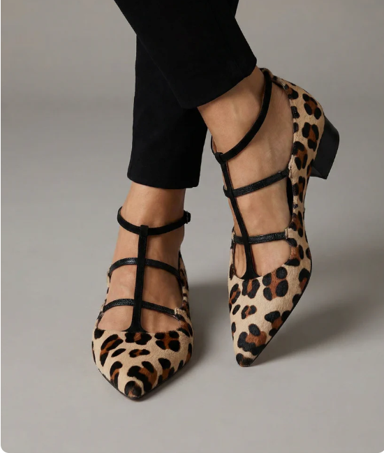 Franca | Zapatos de Tacón para Mujer con Correa de Leopardo - 35