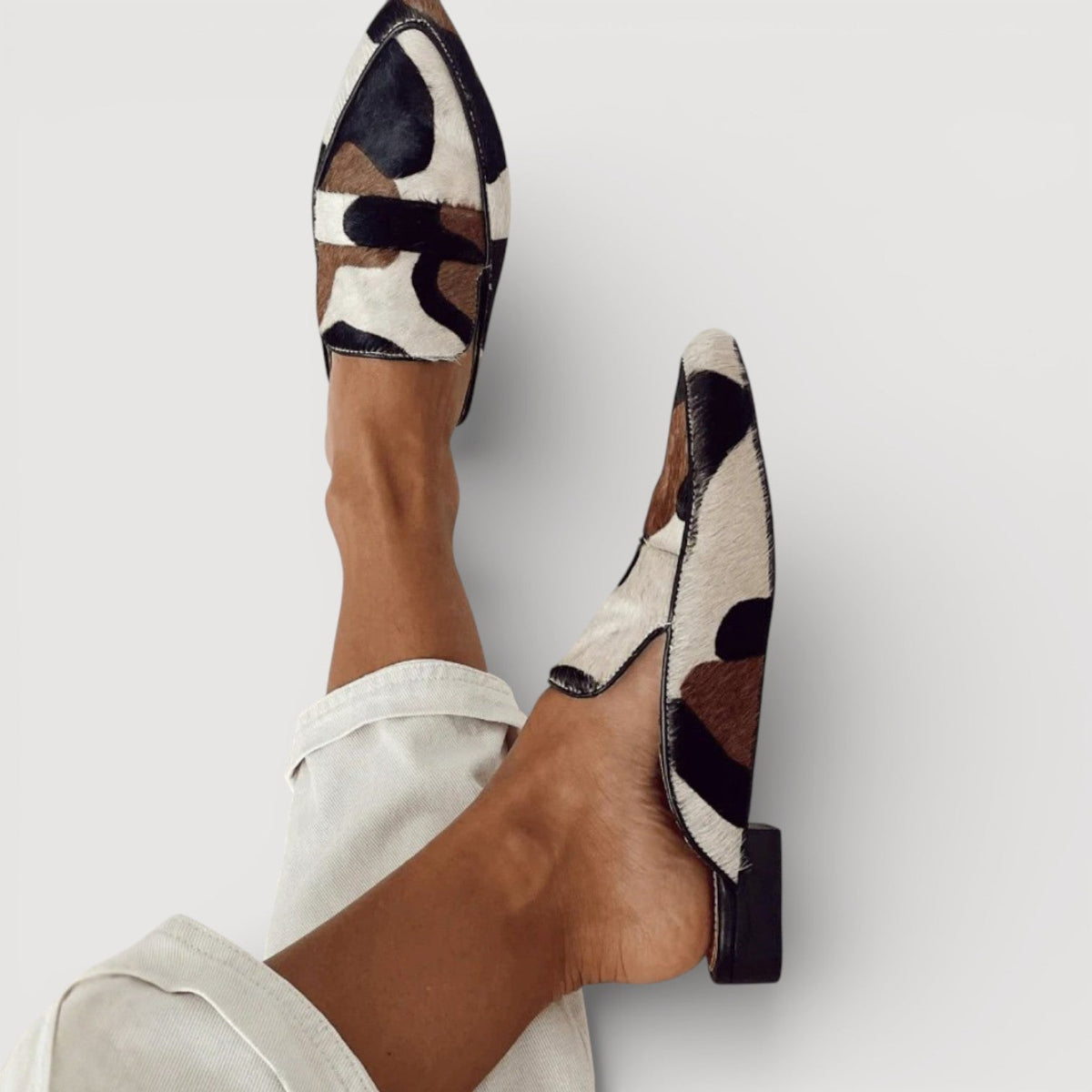 Maria | Mocasines para Mujer Estampado de Vaca - 37