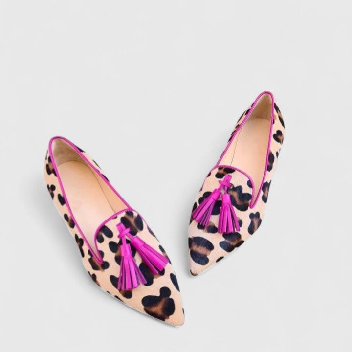Mirella | Mocasines Clásicos para Mujer - Leopardo Rosa - 34