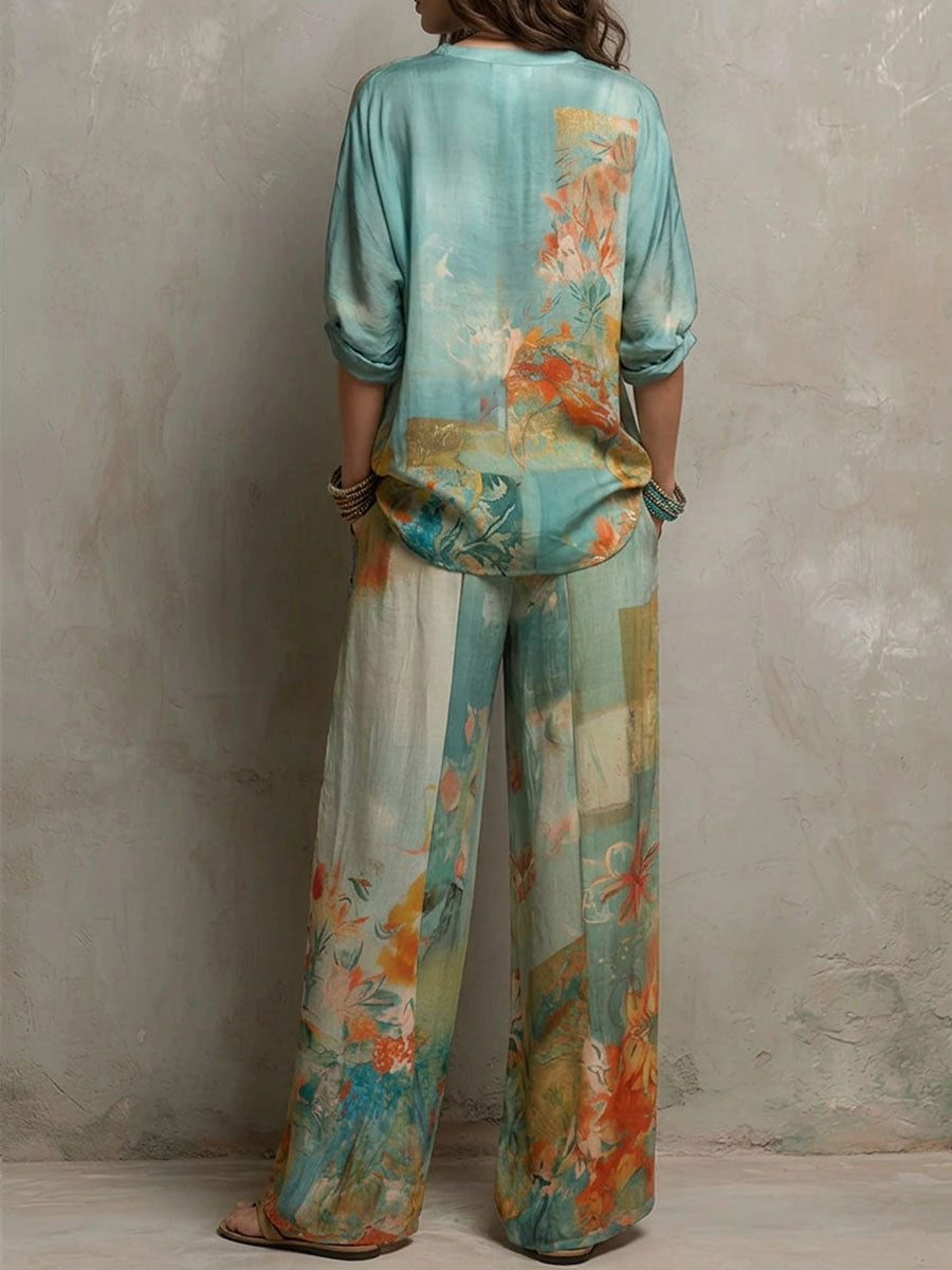Chiara | Conjunto Elegante con Estampado Floral