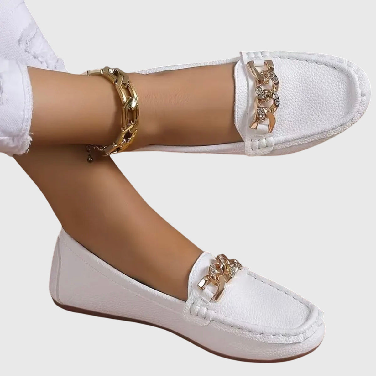Paola | Mocasines Elegantes y Cómodos para Mujer - Blanco - 36