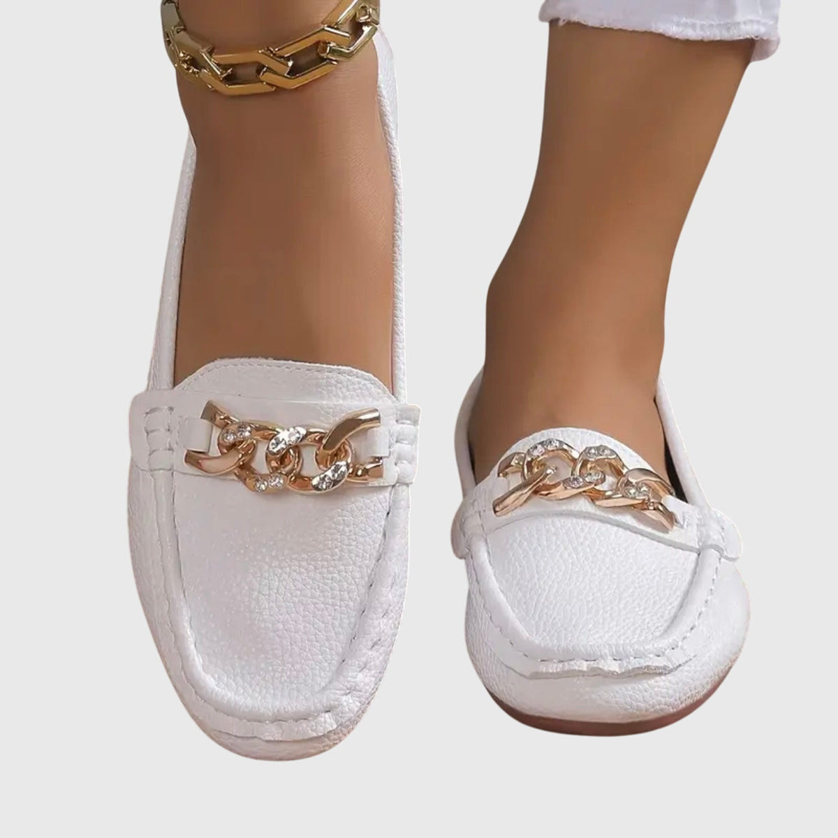 Paola | Mocasines Elegantes y Cómodos para Mujer - Blanco - 39