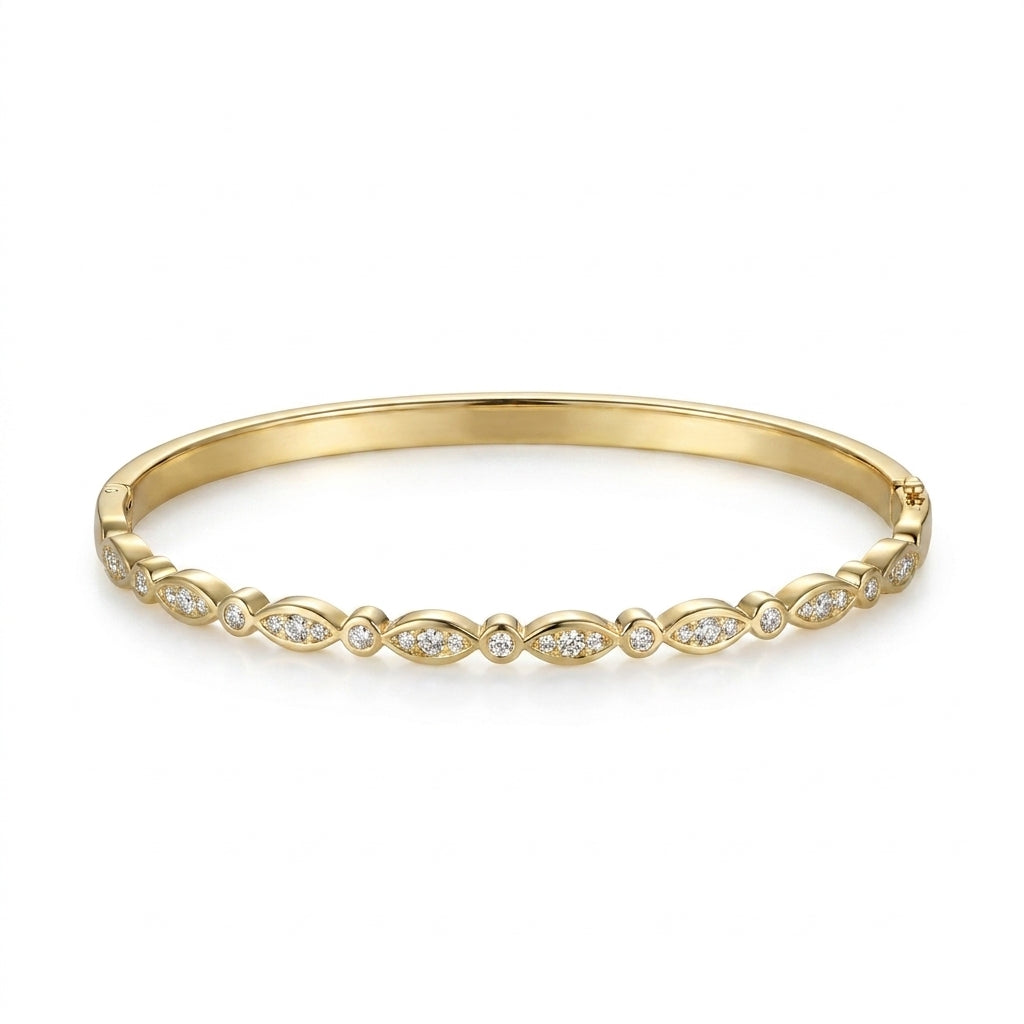 Abril | Pulsera Elegante en Oro con Circonita