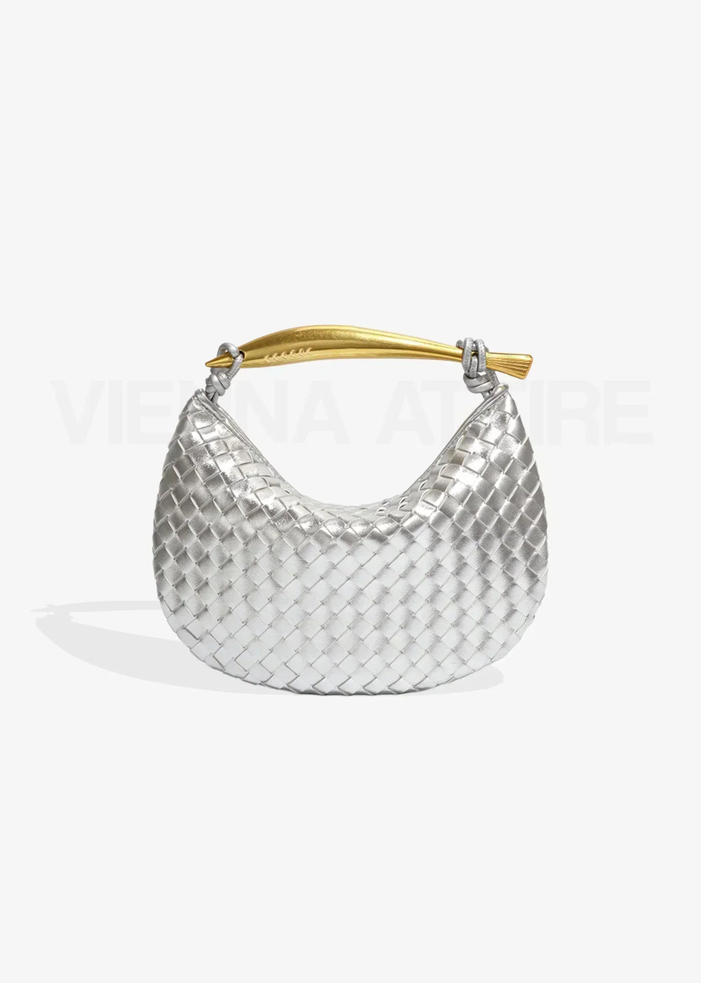 Alejandra | Bolso Trenzado con Asa Dorada