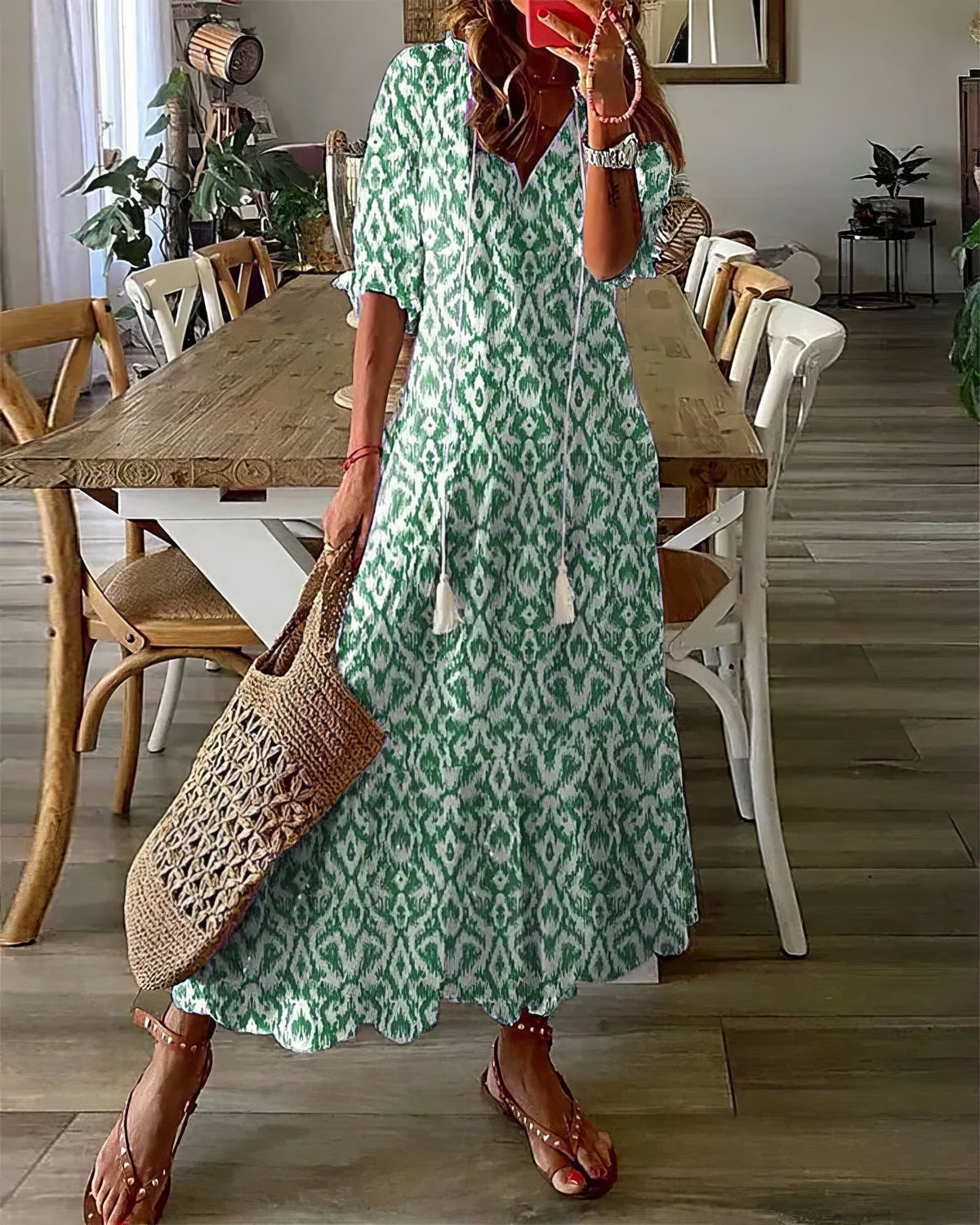 ÉLODIE | Vestido Bohemio Seductor y Cómodo - Azul - M