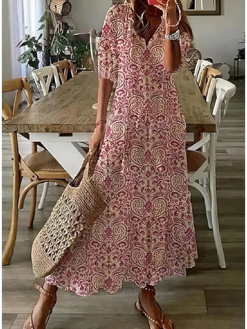ÉLODIE | Vestido Bohemio Seductor y Cómodo - Azul - XL