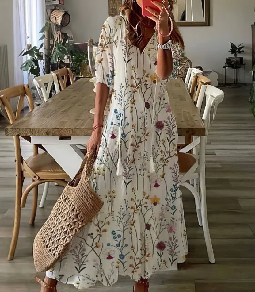ÉLODIE | Vestido Bohemio Seductor y Cómodo - Verde - S